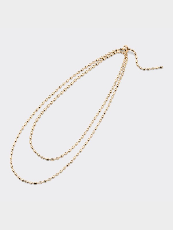 ビーンズチェーンネックレス