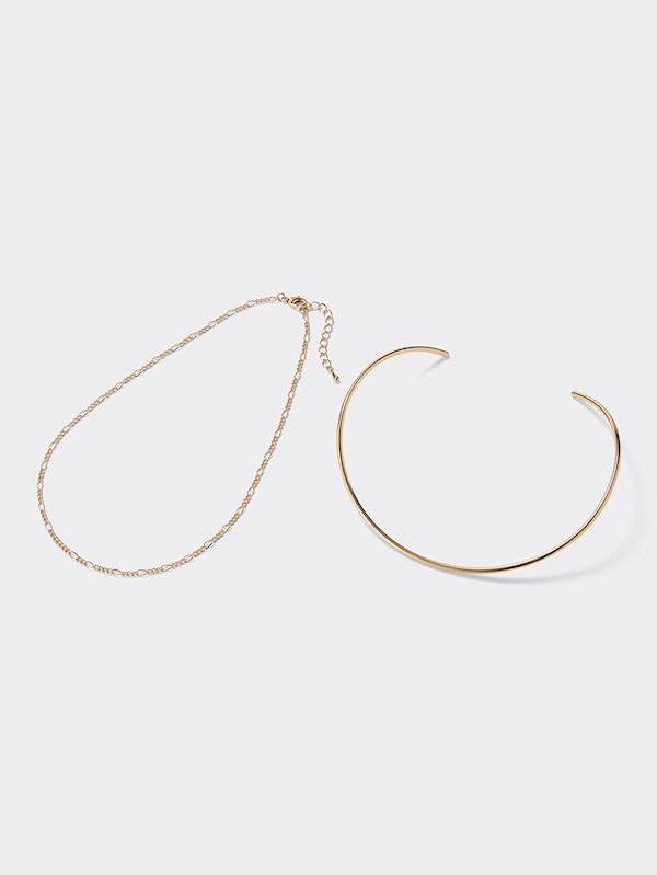 メタル&チェーンネックカフ