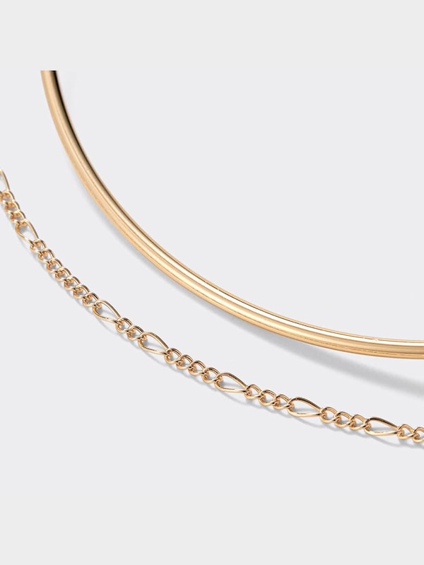 メタル&チェーンネックカフ