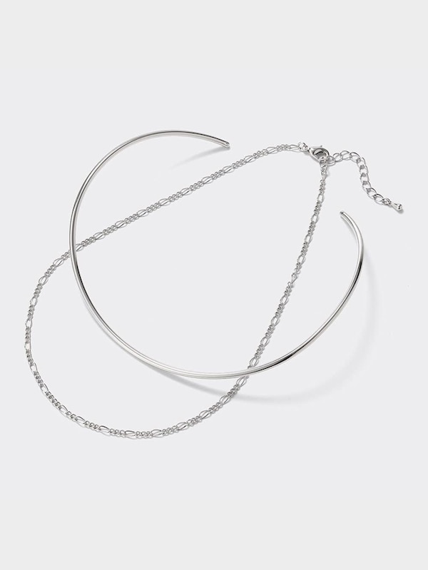 メタル&チェーンネックカフ