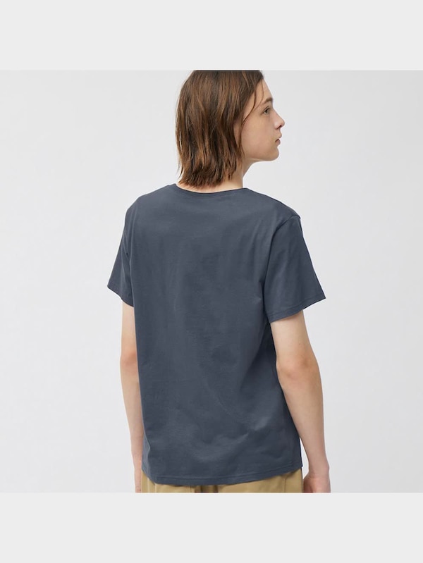 コットンカラーVネックT(半袖)+E