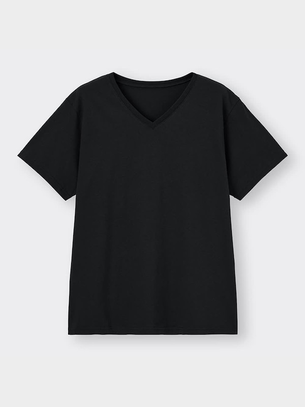 コットンカラーVネックT(半袖)+E