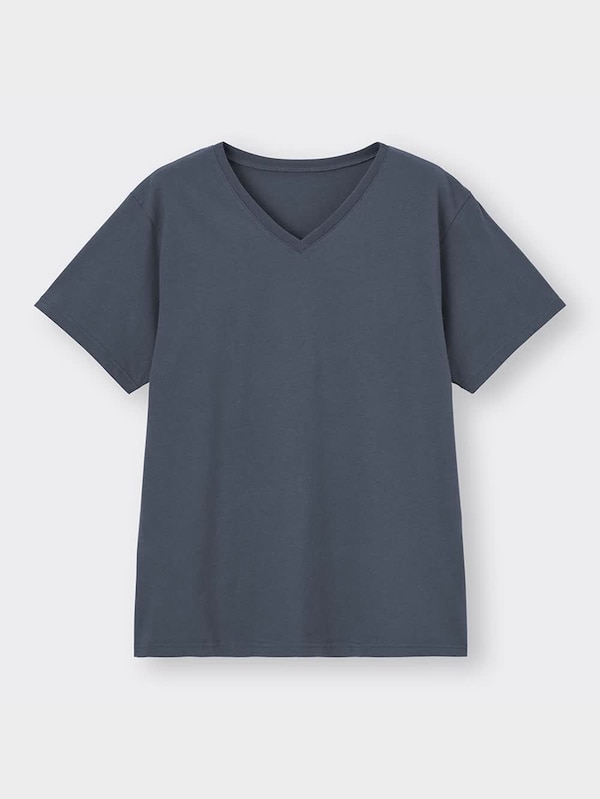 コットンカラーVネックT(半袖)+E