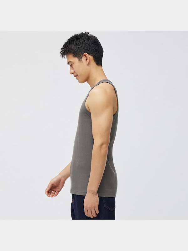 コットンカラーリブタンクトップ