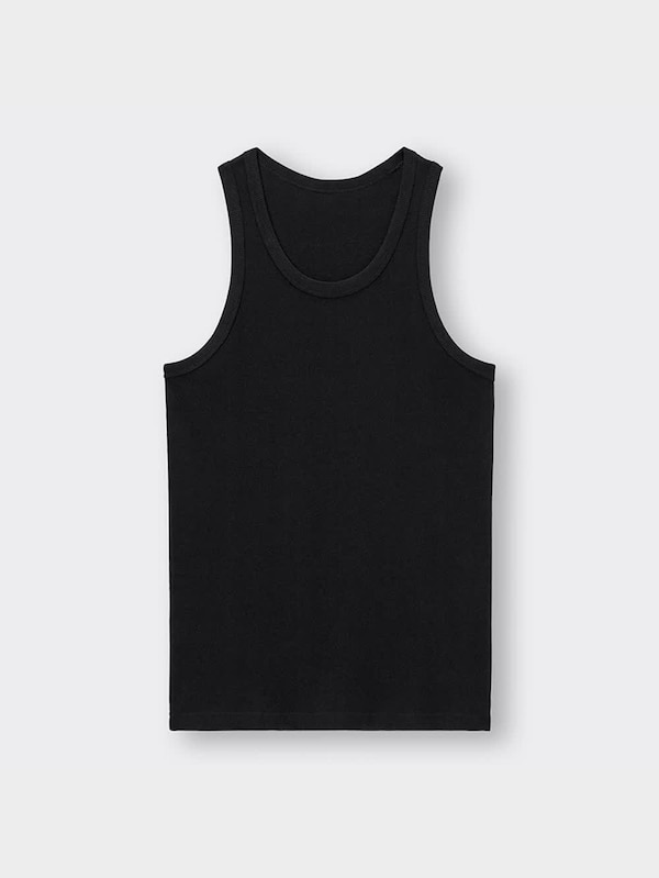 コットンカラーリブタンクトップ