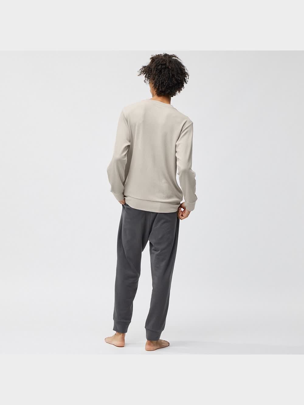 77　9/1日購入　8＋2客 GU公式 | ストレッチソフトワッフルラウンジセット(長袖&ロング