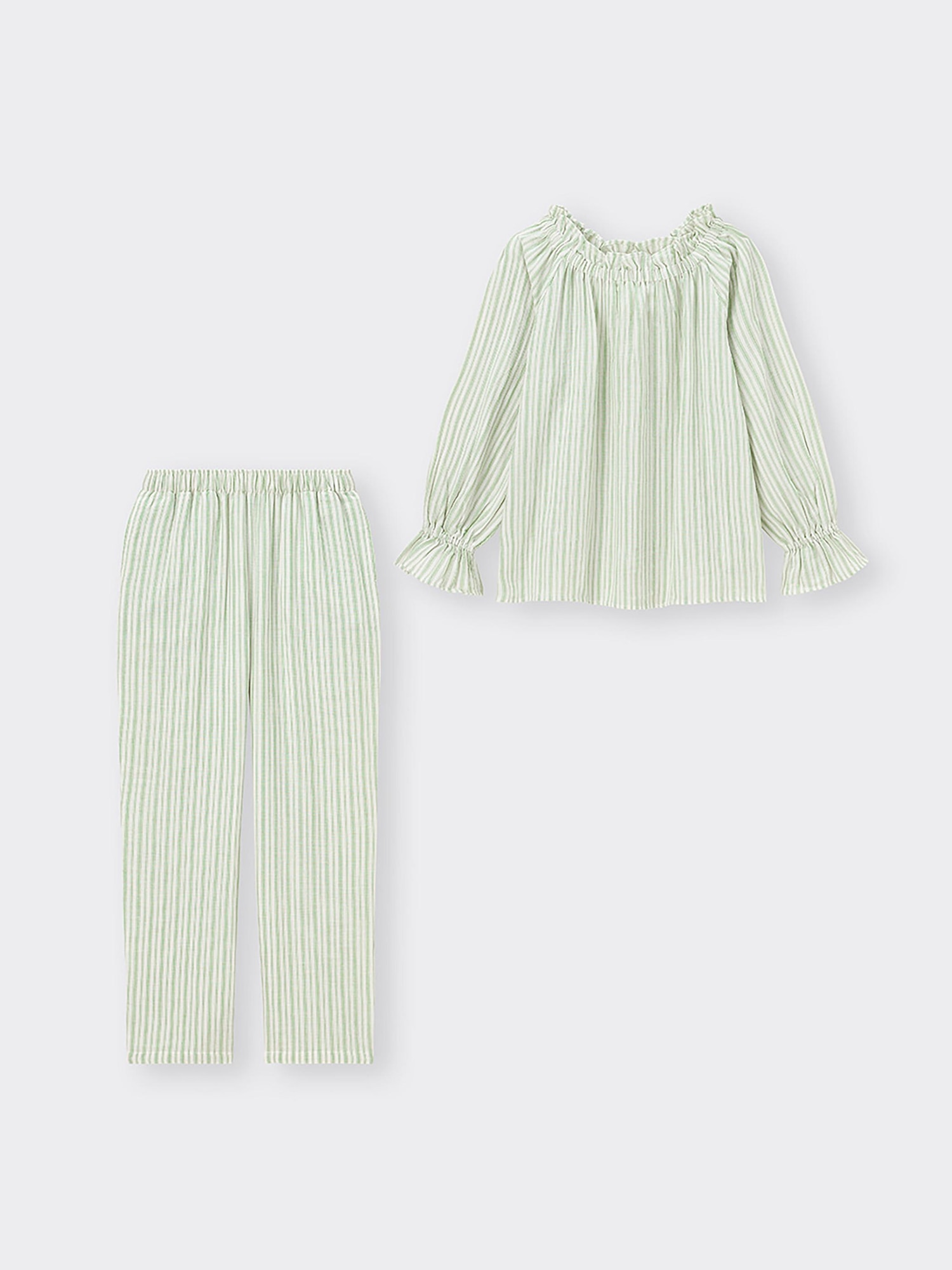 GU公式 | オーガニックコットンプルオーバーパジャマ長袖&ロング