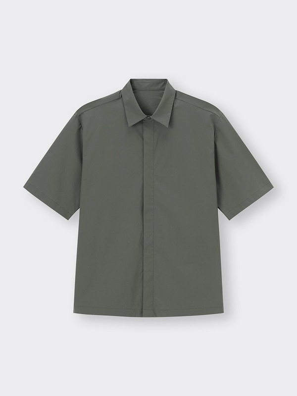 ナイロンストレッチシャツ(5分袖)SW+E(セットアップ可能)