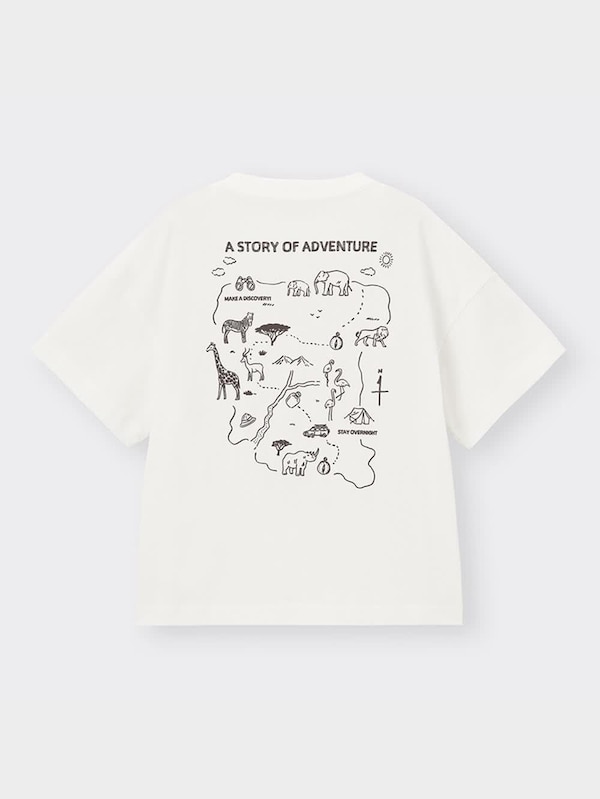 KIDSオーバーサイズグラフィックT(半袖)(バックプリント)
