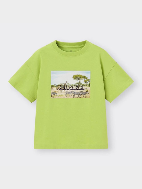 KIDS(男女兼用)オーバーサイズグラフィックT(半袖)(フォト)