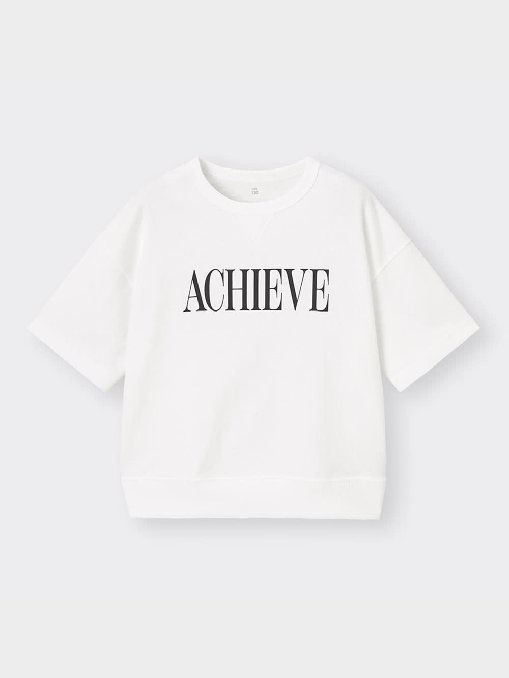 GU公式 | KIDS(男女兼用) スウェT(5分袖)(ロゴ)