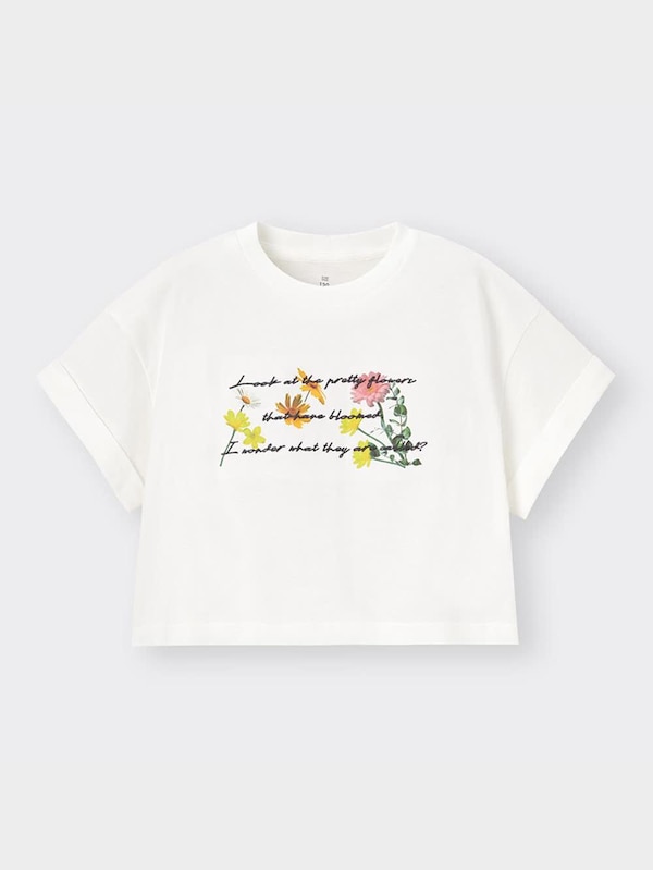 GIRLSグラフィックT(半袖)(フラワー)