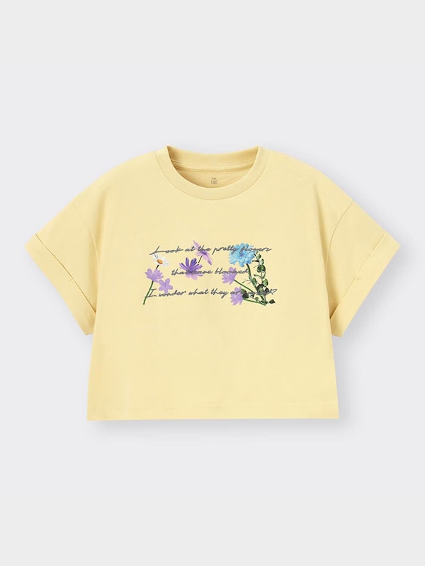 GIRLSグラフィックT(半袖)(フラワー)