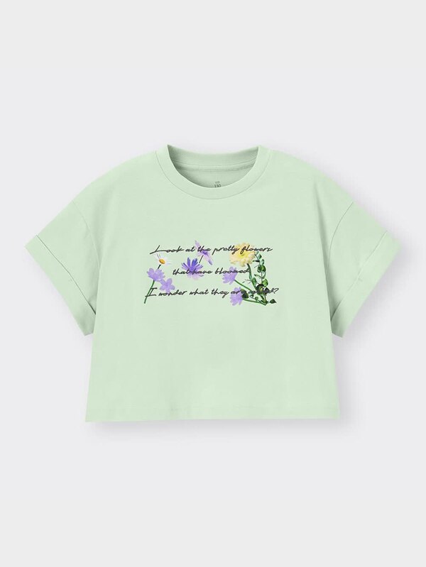 GIRLSグラフィックT(半袖)(フラワー)