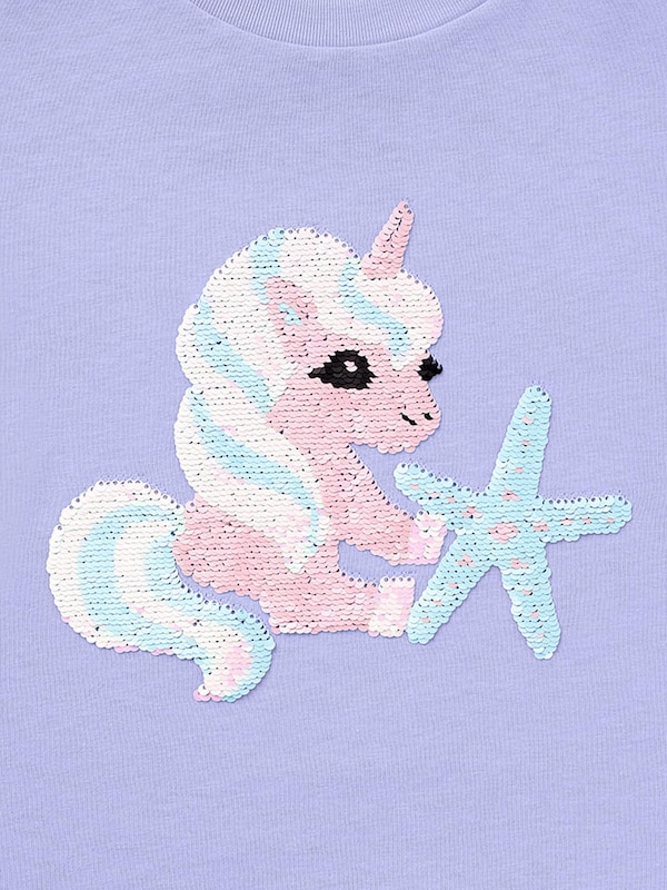 GIRLSスパンコールT(半袖)(ユニコーン)