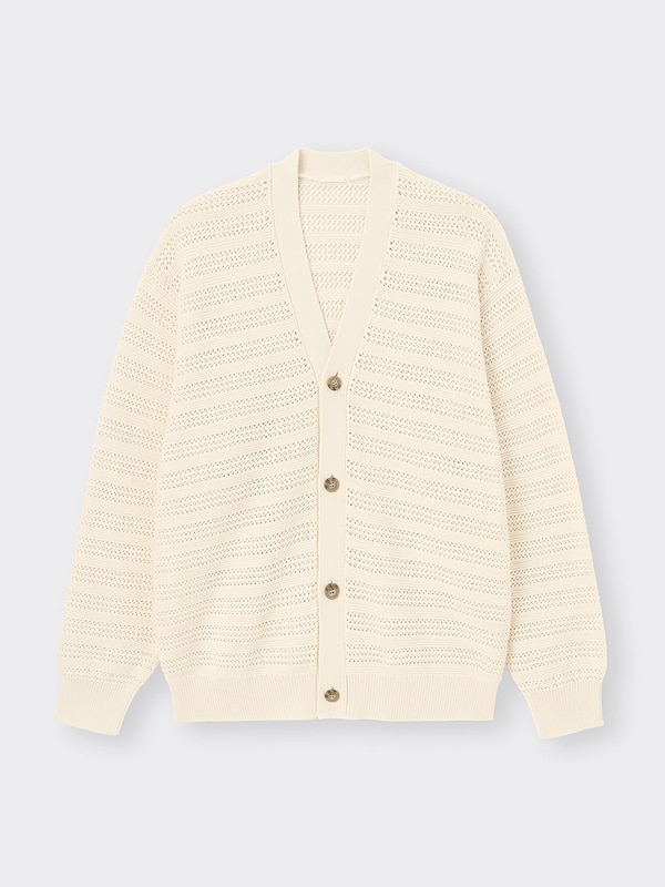 透かし編みニットカーディガン(長袖)