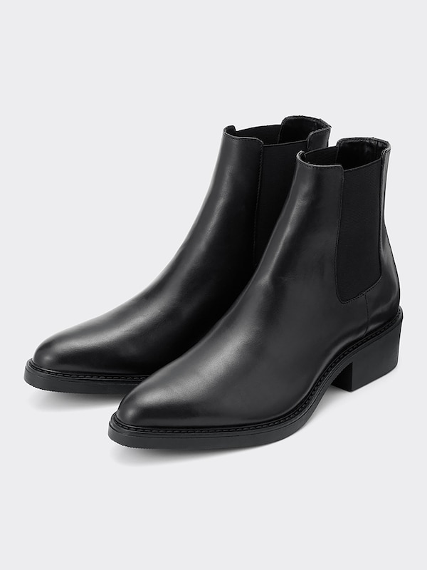 レザーヒールブーツ+E