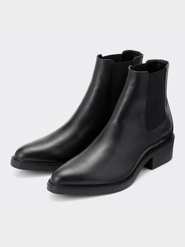 レザーヒールブーツ+E