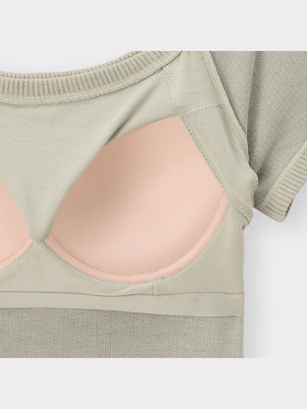 GU公式 | ブラフィールリブオフショルダーワンピース(半袖)+E