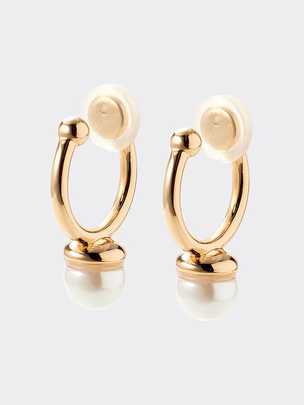 パールライクノンホールピアス