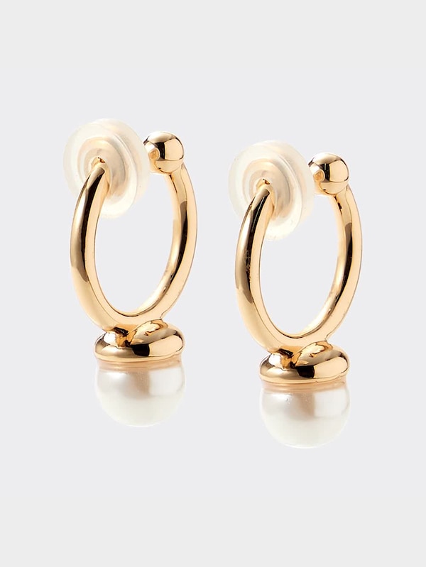 パールライクノンホールピアス