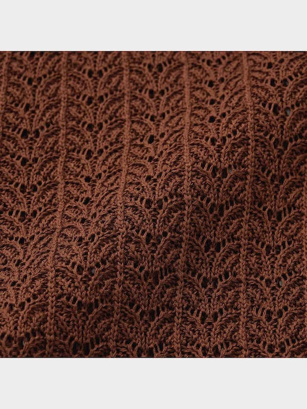 透かし編みスキッパーポロセーター(半袖)