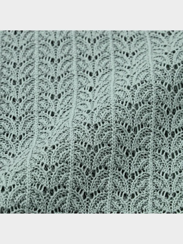 透かし編みスキッパーポロセーター(半袖)