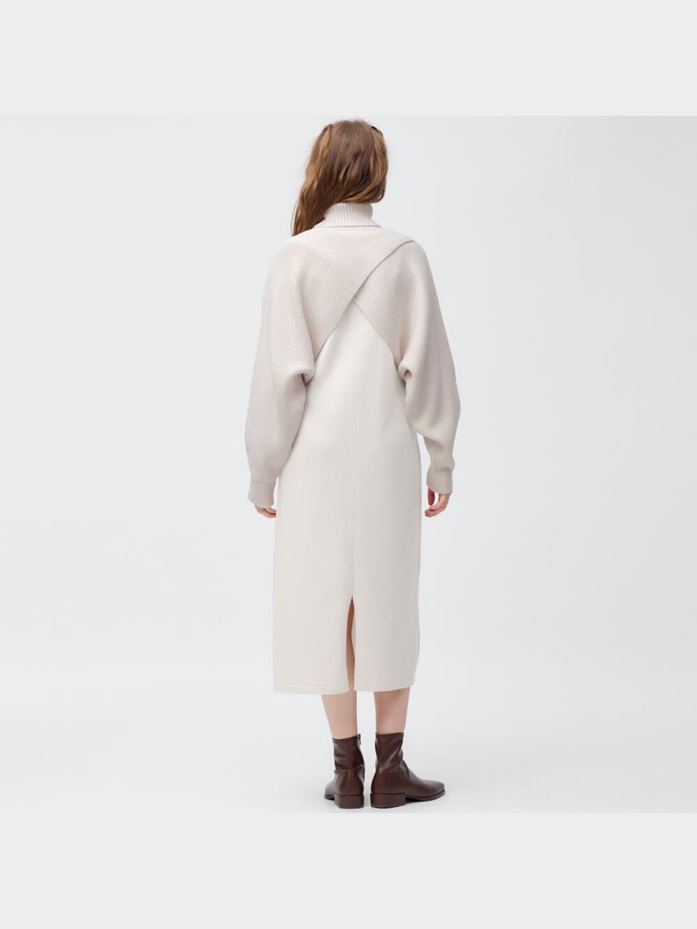 Jun*即購入歓迎専用 GU公式 | マルチウェイニットワンピース(長袖)+EC(丈短め110.0