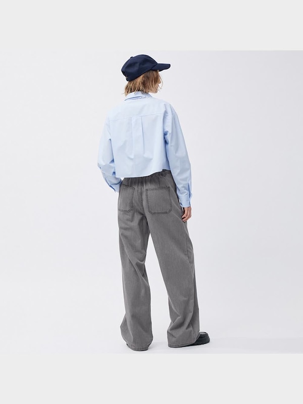 ライトデニムワイドパンツ+EC(丈長め79.0cm)