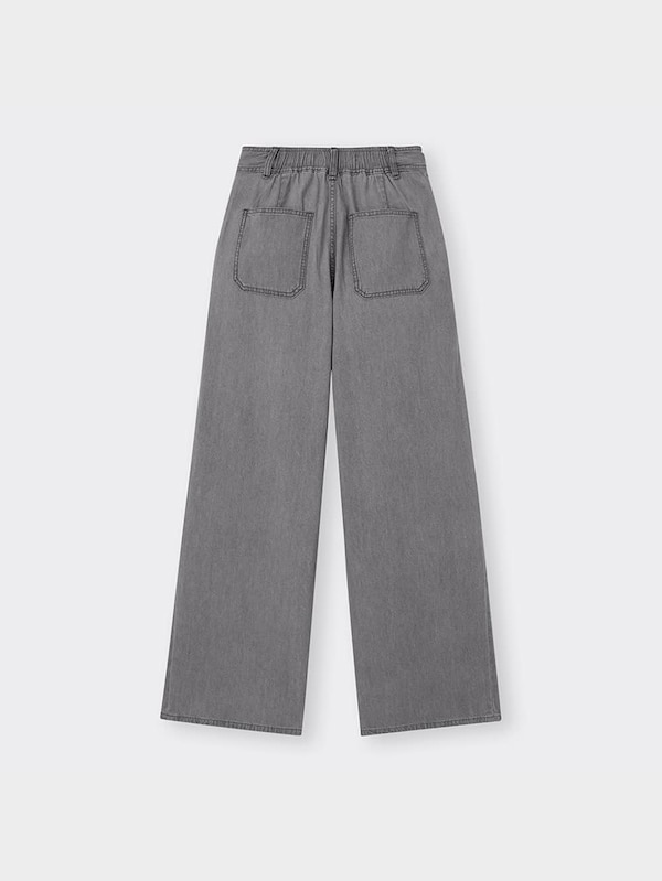 ライトデニムワイドパンツ+EC(丈長め79.0cm)