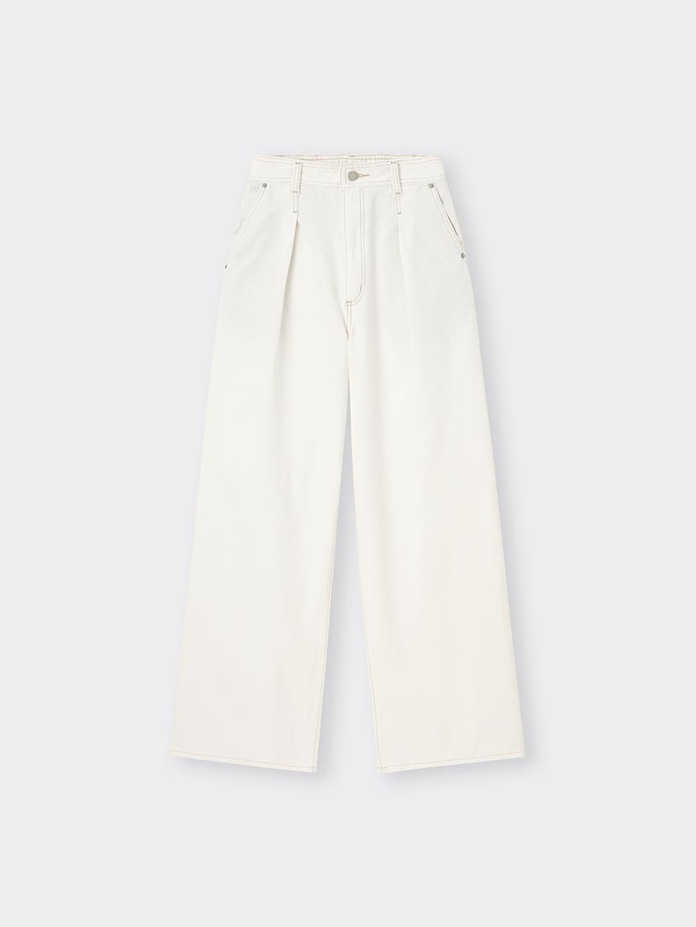 GU公式 | ライトデニムワイドパンツ+EC(丈長め79.0cm)