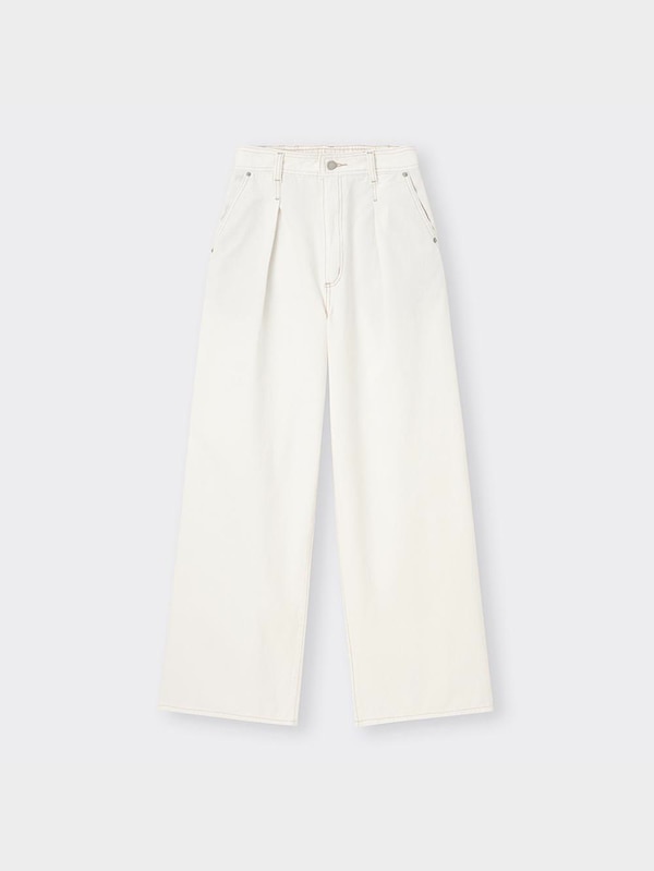 ライトデニムワイドパンツ+EC(丈長め79.0cm)