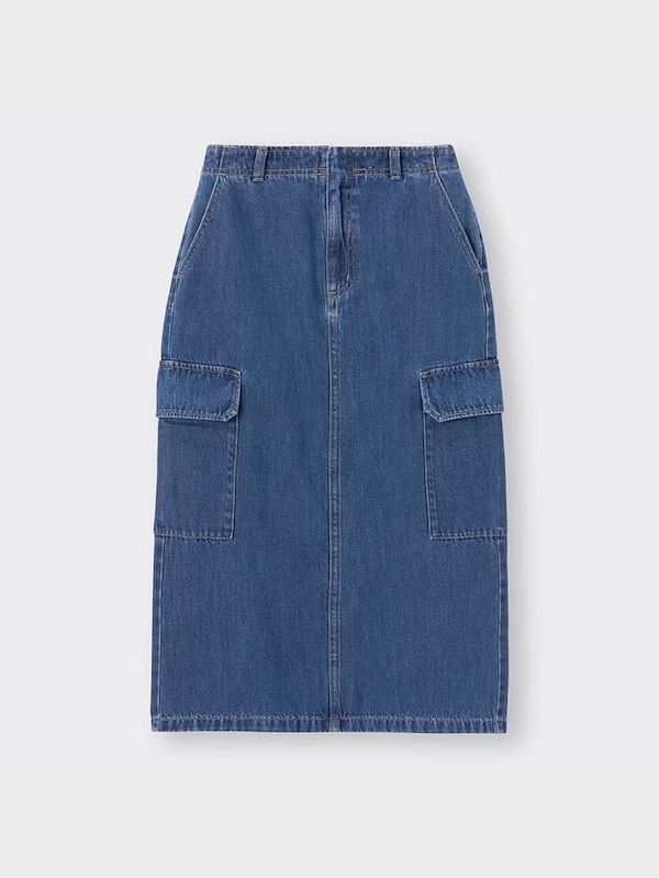 デニムカーゴミディスカート+EC(丈短め76~80cm)