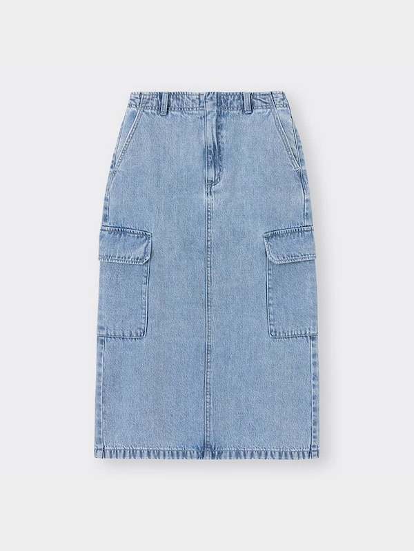 デニムカーゴミディスカート+EC(丈短め76~80cm)