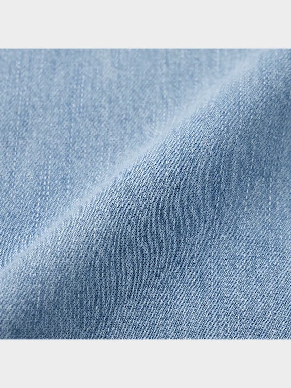 デニムフロントスリットミディスカート+EC(丈短め74cm～78cm)