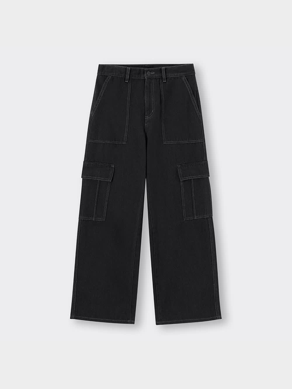 GU公式 | ミドルライズカーゴジーンズ(丈標準71.5～75.5cm)