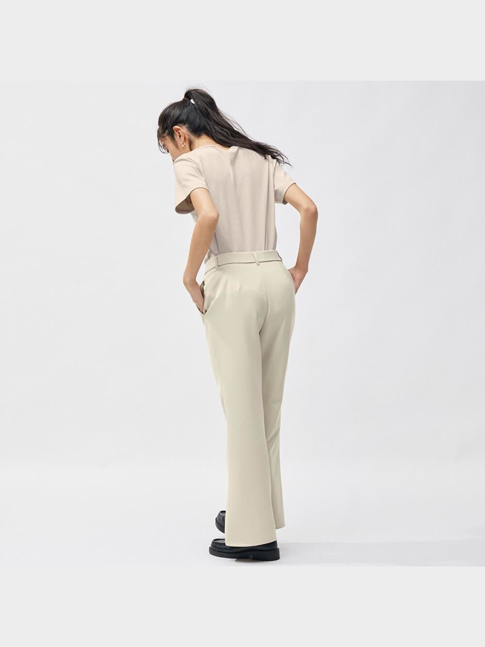 nt様 リクエスト 2点 まとめ商品 GU公式 | ストレッチフレアパンツB+EC(丈短め68.0cm)