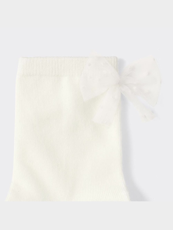 KIDS(男女兼用)ソックス2P(リボン/ドット)