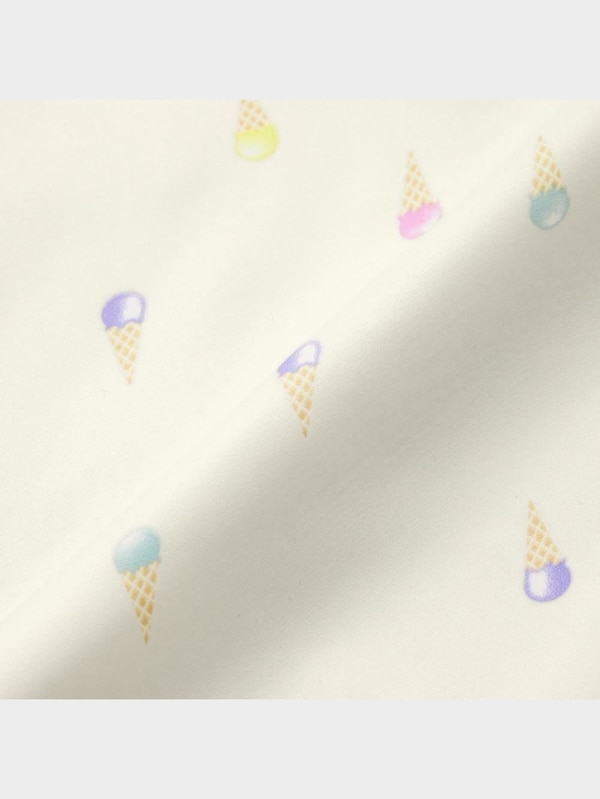 GIRLSサテンパジャマ(半袖&ショートパンツ)(アイスクリーム)