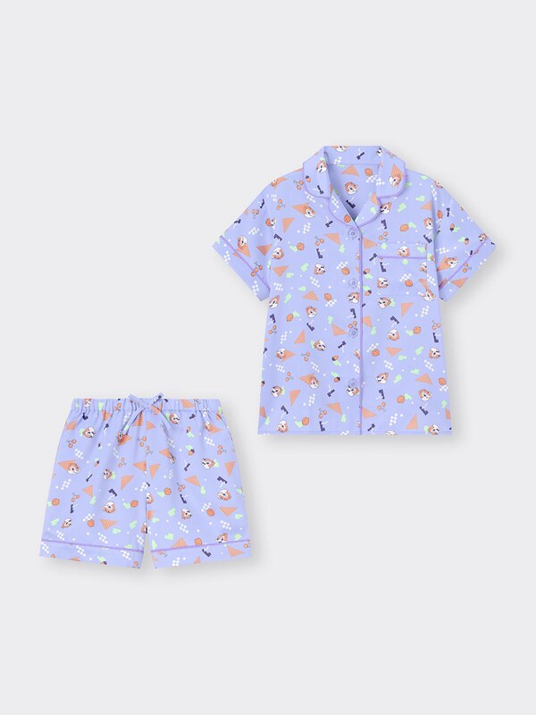 GIRLSサテンパジャマ(半袖&ショートパンツ) Disney 2