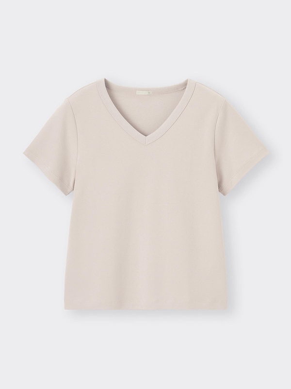 コットンスムースVネックT(半袖)+E