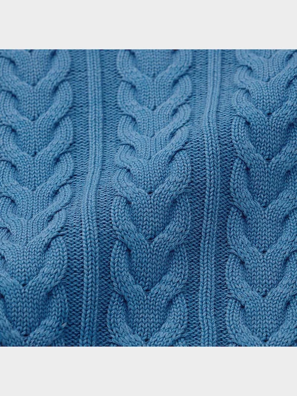 ケーブルクルーネックセーター(半袖)