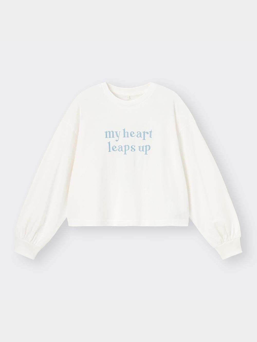 GU公式 | GIRLSクロップドグラフィックT(長袖)JR