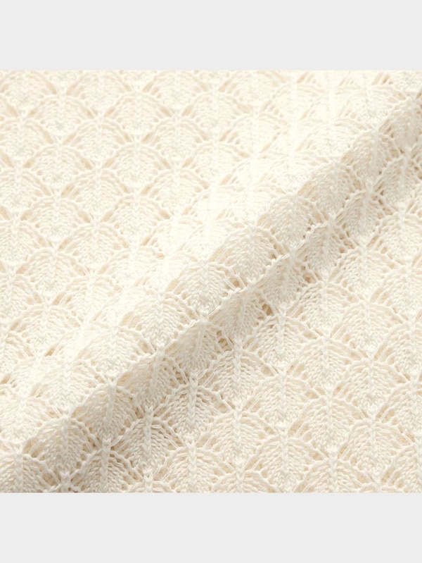 透かし編みニットジレ+X