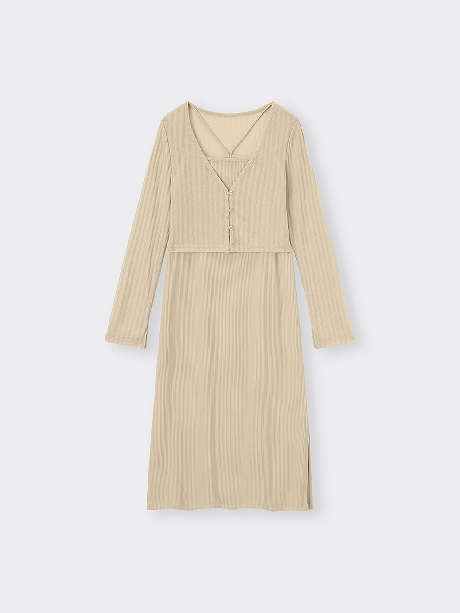 GU公式 | 2ピースキャミソールワンピース+EC(丈短め110.0～117.0cm)