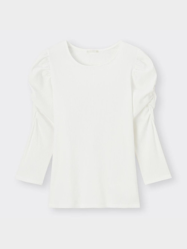 リブボリュームスリーブT(7分袖)Z+X