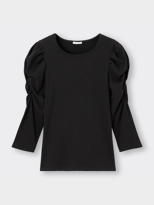 リブボリュームスリーブT(7分袖)Z+X