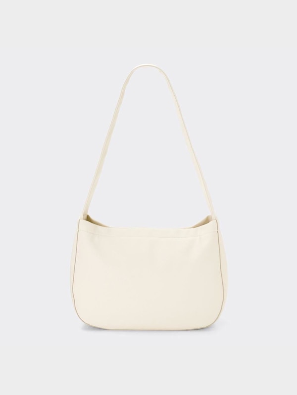 レザータッチラウンドショルダーバッグ