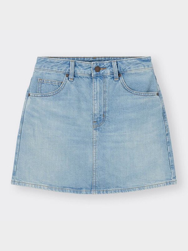 デニムローウエストミニスカート+E