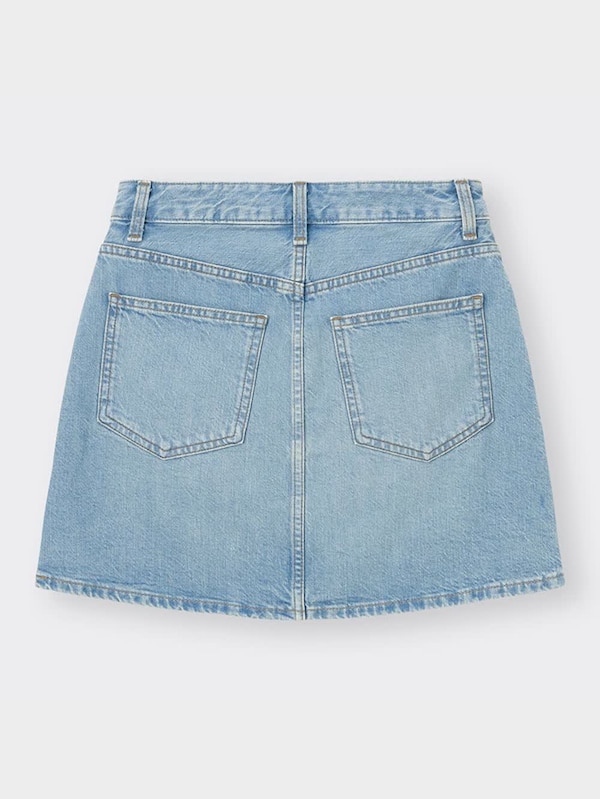 デニムローウエストミニスカート+E